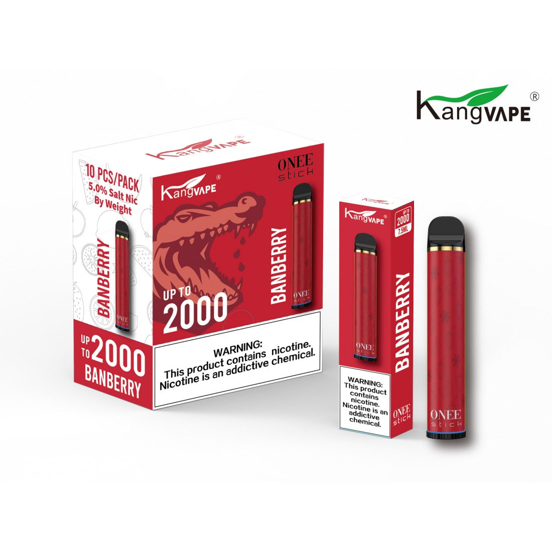 Kangvape Onee Stick Disposable 2000 puffs (Box of 10)